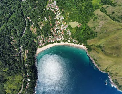 Vista aérea da Praia de Toque Toque Grande